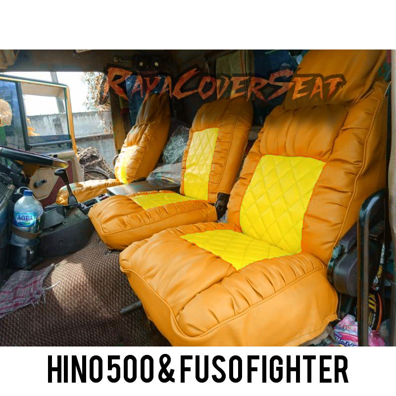 cover jok mobil fuso dan hino tronton model sofa/ variasi mobil hino/ variasi mobil fuso