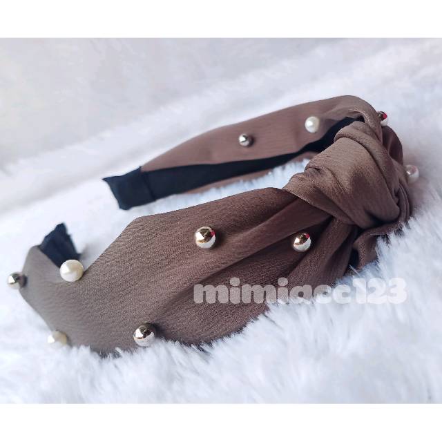 BANDANA MUTIARA IMITASI/ BANDO LEBAR/ BANDANA RAMBUT/ HEADBAND PEARL