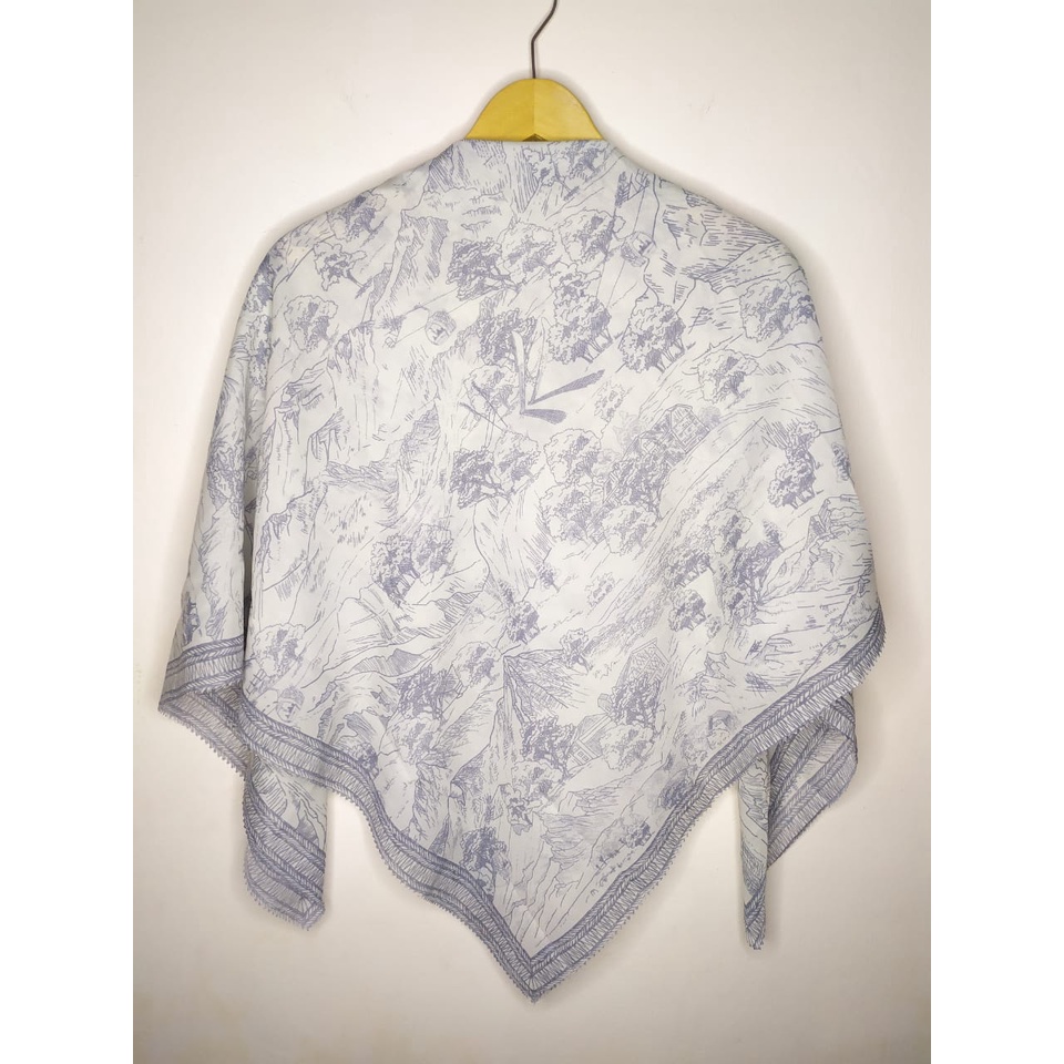[ Promo COD ] Jilbab Motif, Kerudung Voal Motif Premium , Jilbab Segiempat Art , Hijab Square Diskon-B037