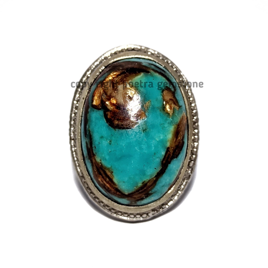 Natural Batu Akik Sea Sediment Gold Blue Tosca Jasper Afrika SJA02