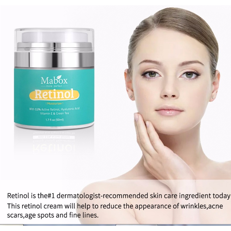 Original Mabox Retinol Moisturizer Face Cream Vitamin E Collagen Retin Anti Aging Wrinkles Acne Hyal