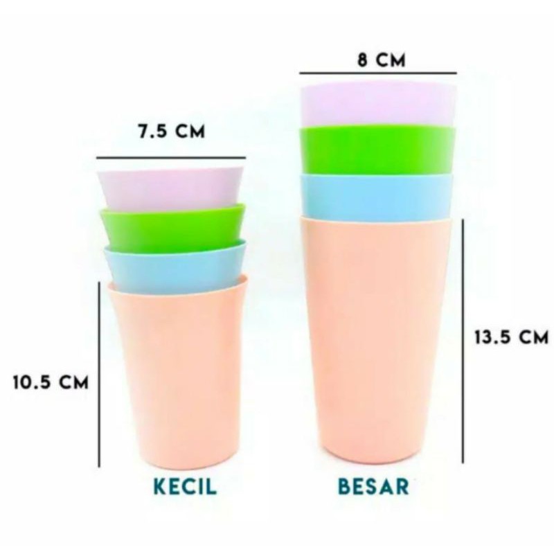 GELAS KECIL PLASTIK SUPER BPA FREE FOOD GRADE PURE WARE