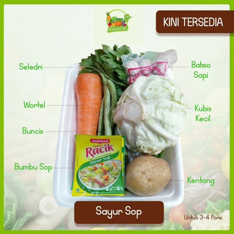 

Paket sayur sop lengkap surabaya