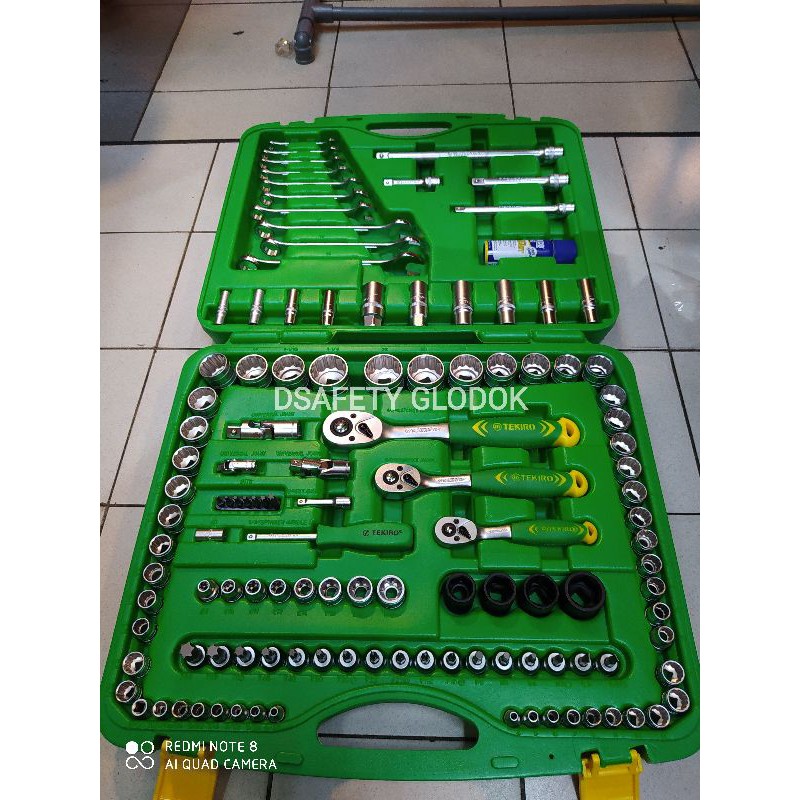 KUNCI SET SOK TEKIRO 1/4"-3/8" DR SOCKET SET 6PT SM(120) PCS