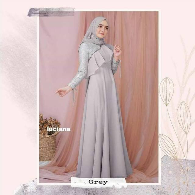 long dress brokat modern
