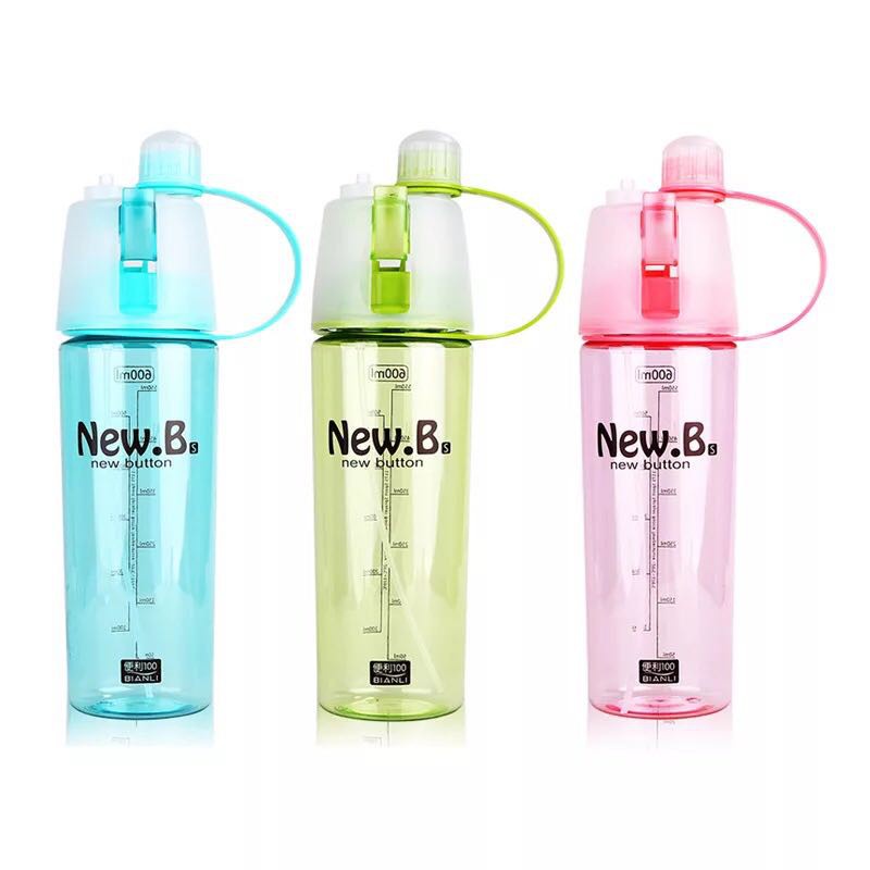 Botol Minum Spray New B New E 600 ML Botol Minum Sport Besar / Botol Minum 1 Liter