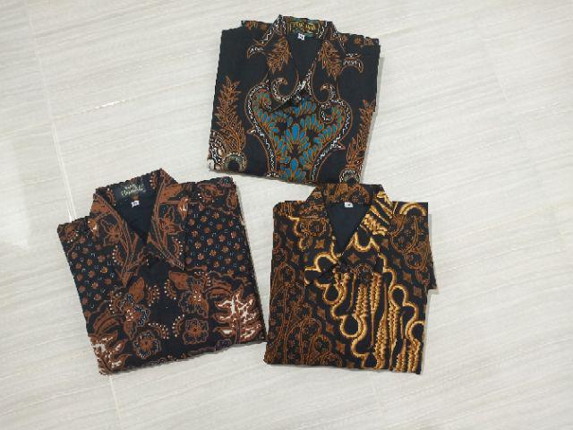 Batik Solo Jabbar Daun Coklat Asli Katun Cabut Sragenan Full Furing Murah
