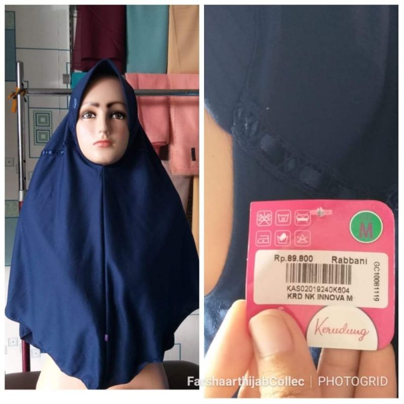 Jilbab instan anak SMP SD / jilbab instan ORI Rabbani / jilbab instan sekolah premium navy