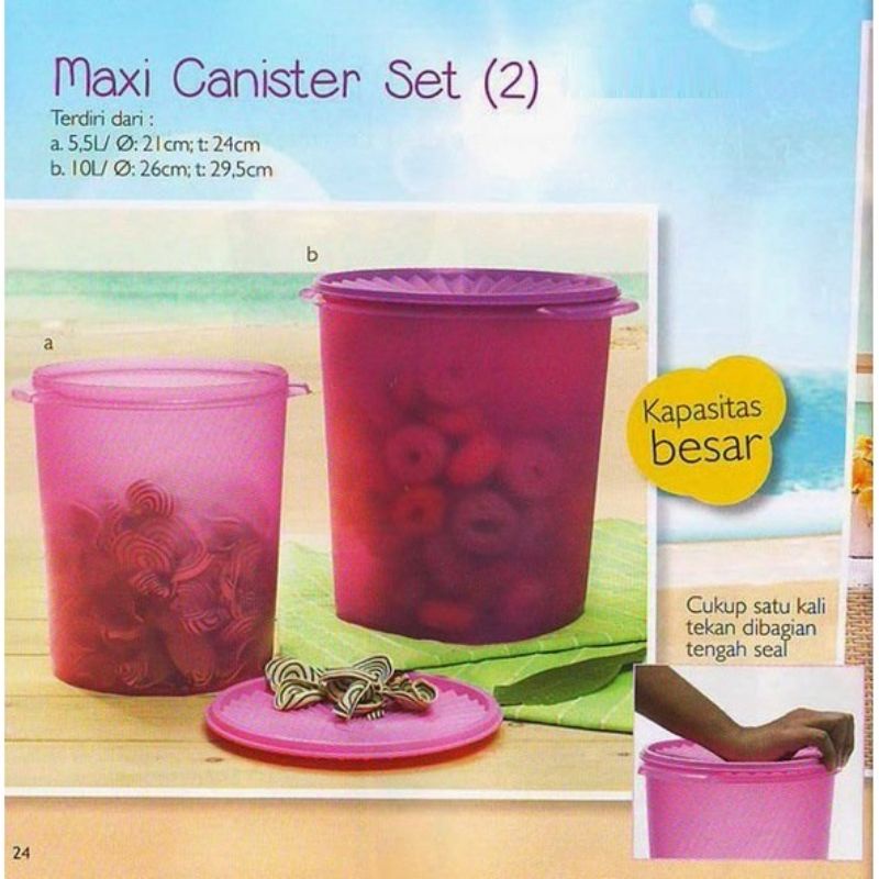 Tupperware maxi canister - toples jumbo - toples krupuk