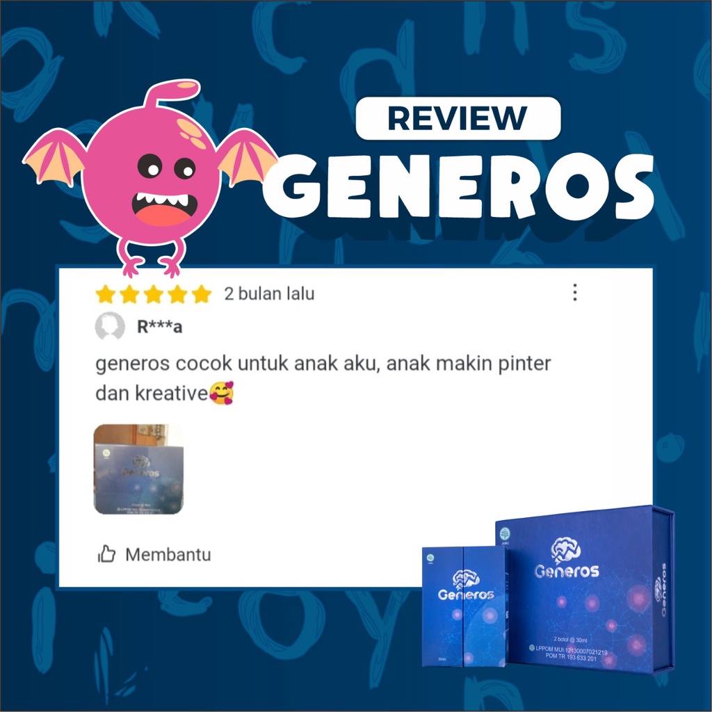 Generos - 100% Original Multivitamin Nutrisi Otak Tuntaskan Speech Delay Autis Hiperaktif &amp; Tingkatkan Daya Ingat Penambah Kecerdasan Anak Isi 30ml