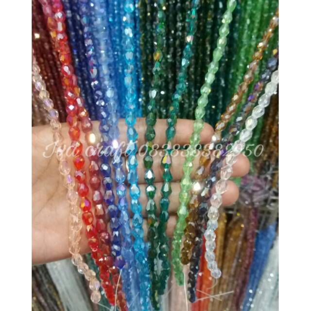 Kristal tetes 6mm / renteng