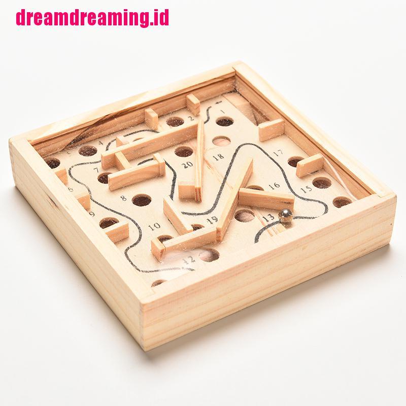 (dreamdreaming.id) 1pc Mainan Edukasi Puzzle Labirin Klasik Balance Board Game Untuk Anak