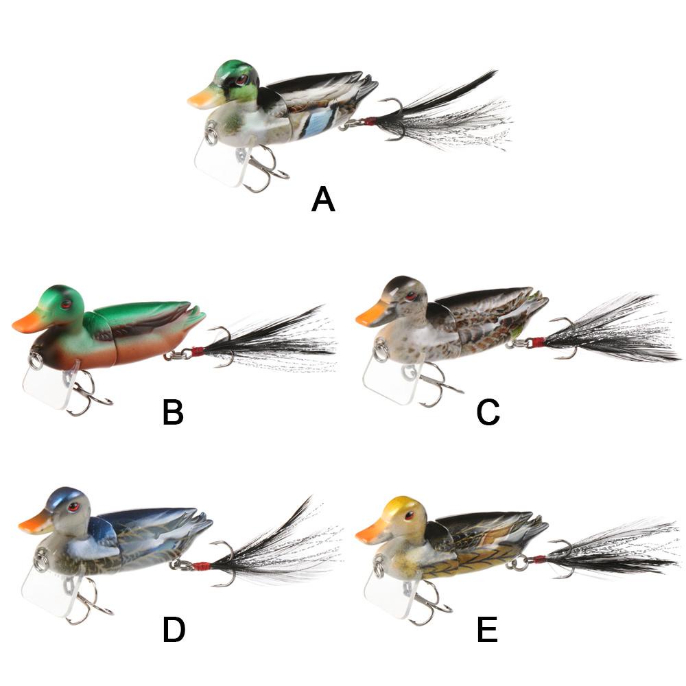 Umpan Pancing Lifelike Hot Top 3D Bebek Mengambang Topwater Bass Hook