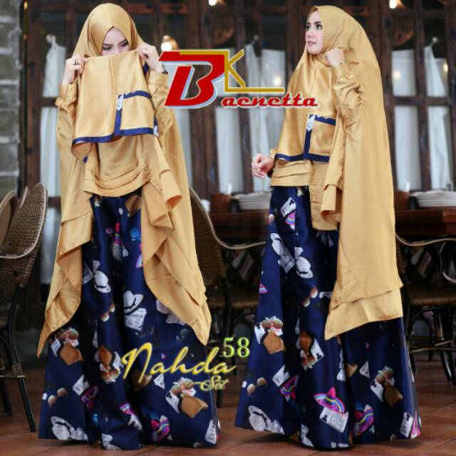 Set Kulot Motif Nahda 58 Ori Branded by Baenetta READY