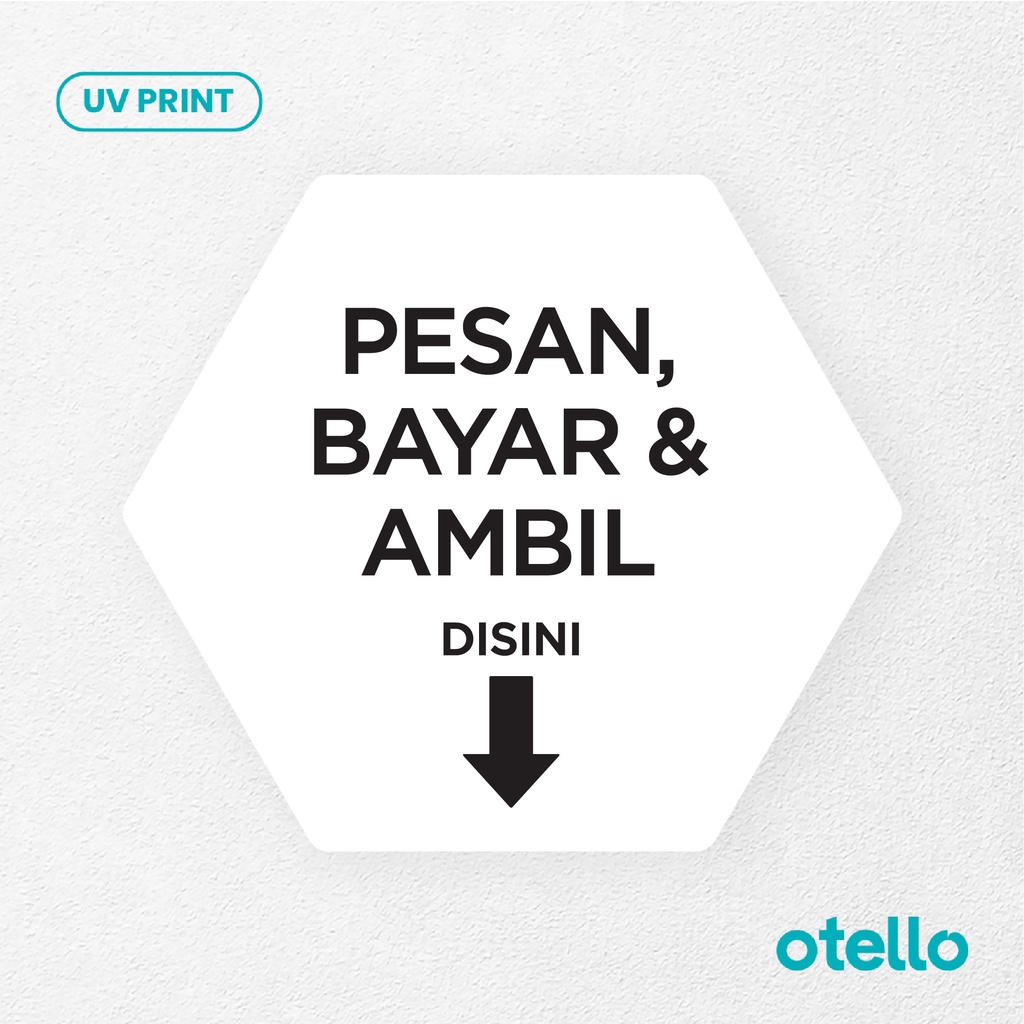 Salin Pesan Bayar &amp; Ambil Disini Cetak Signage Board Akrilik Tempel Dinding Papan Acrylic Restoran Dinding Petunjuk Toko Cafe