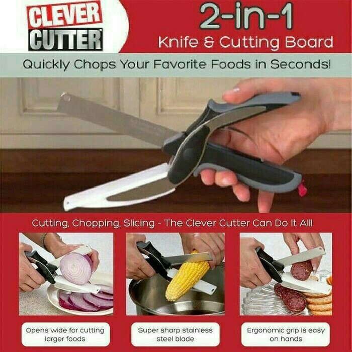 Clever Cutter 2 in 1 / Gunting Talenan Pisau Talenan As Seen On TV