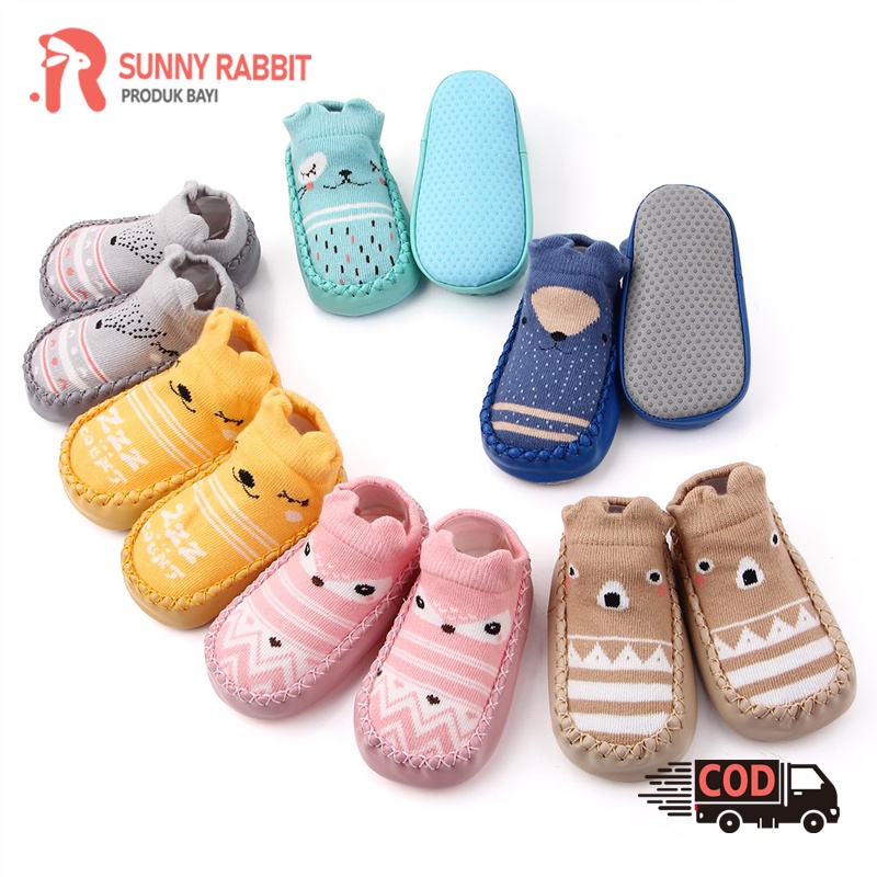 Kaos Kaki Sepatu Bayi Bahan Kaos Kaki Animal Anti Slip / Sepatu Bayi Prewalker / Kaos Kaki Bayi (B91-92-93-94)