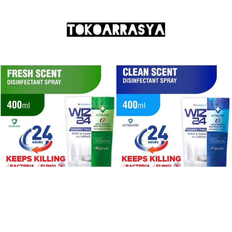 Wiz 24 refill 400 ml biru hijau