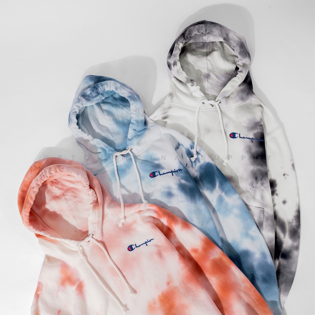 CHMPN Pullover Hoodie Big Sky Dye Small Embroiderry