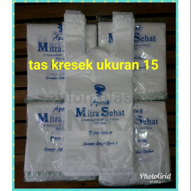 

TAS KRESEK UK. 15, FREE SABLON NAMA TOKO isi 100