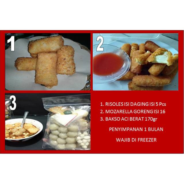 

Risoles, Mozreng, Bakso Aci