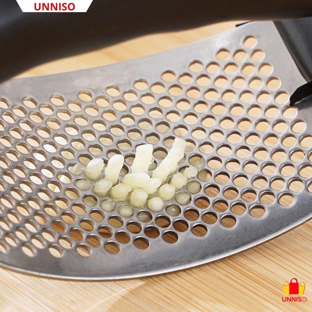 UNNISO - Garlic Press Crusher Alat Penghancur Penghalus Bawang Putih