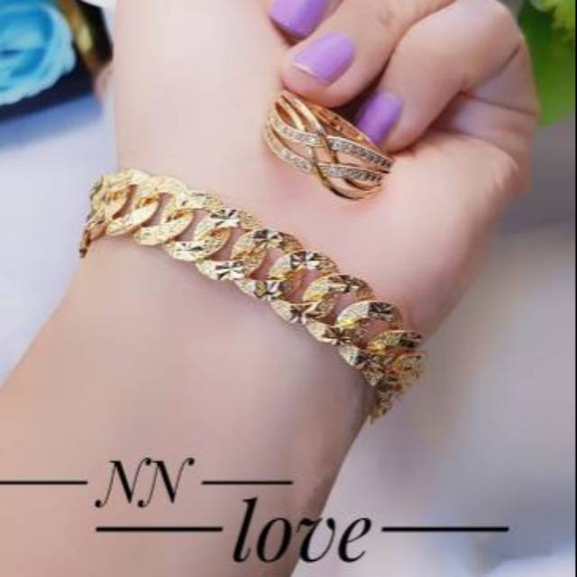 Xuping set perhiasan lapis emas 24k 1723