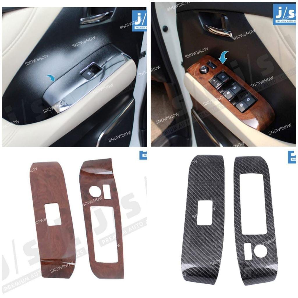 Panel Power Window Alphard 2015 Chrome Wood Carbon