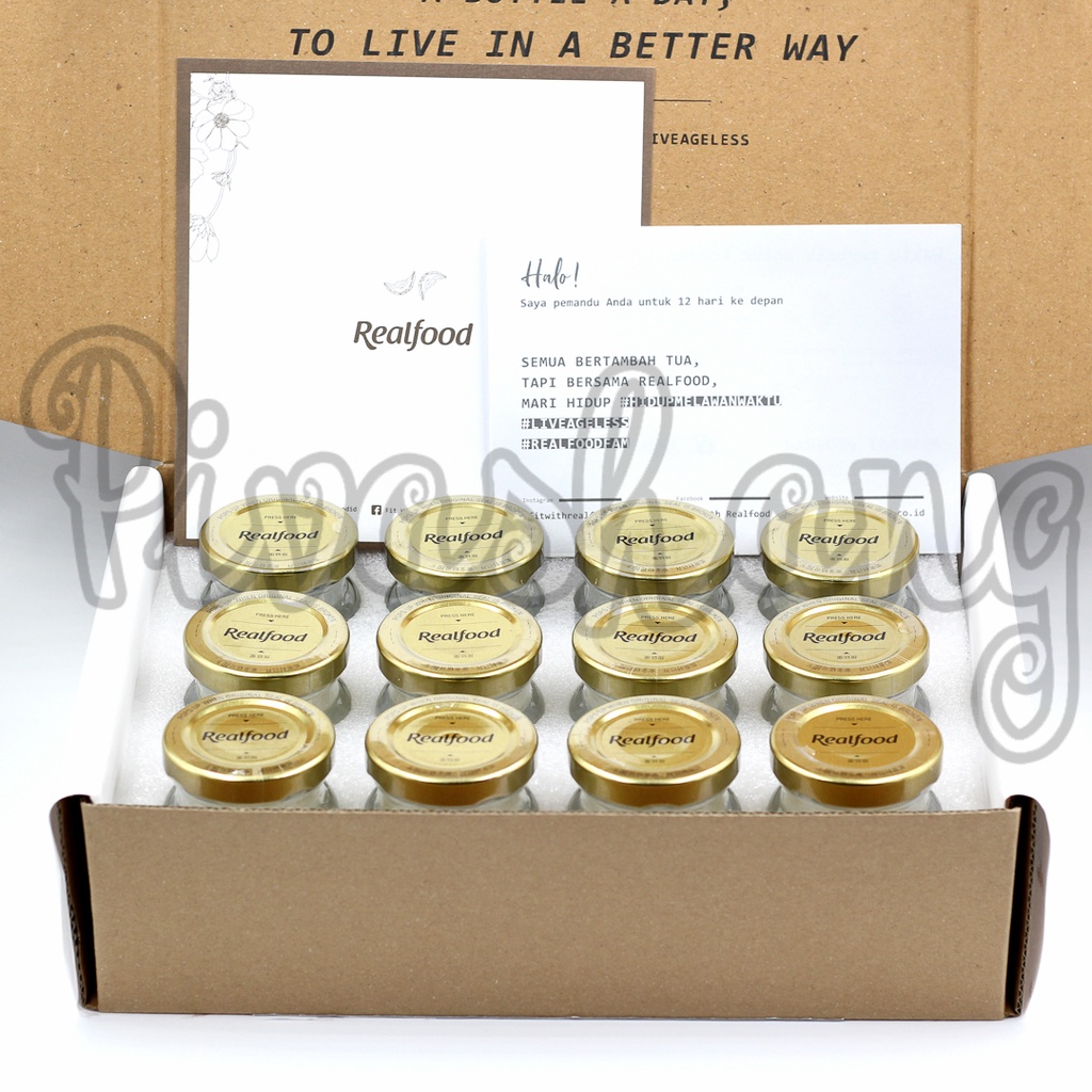 

Realfood Minuman Sarang Burung Walet Paket 18 Box 216 Botol Subsidi Ongkir