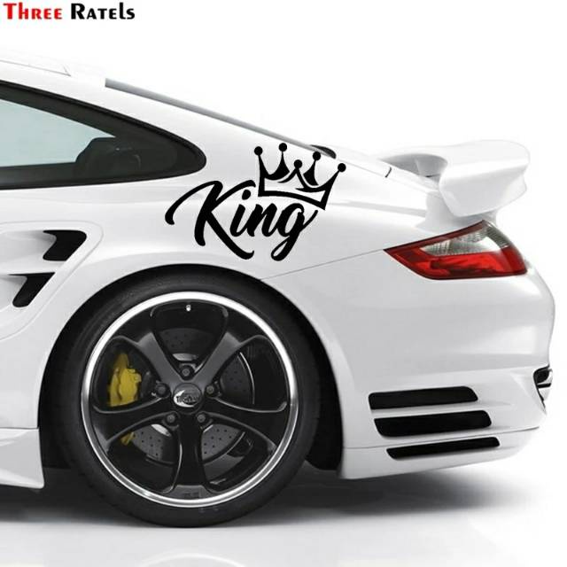Sticker Mobil tulisan king mahkota keren untuk kaca dan body stiker mobil sticker motor helm