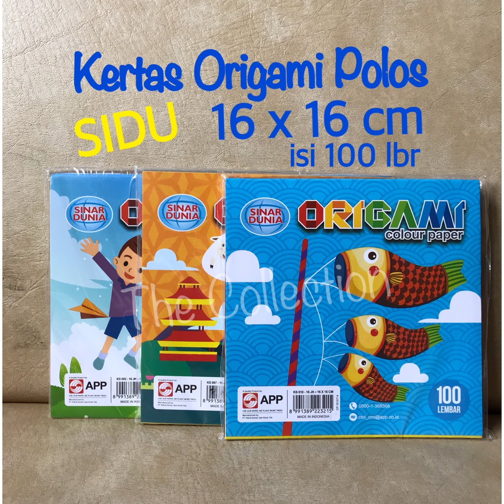 

ATK0569SD SIDU 16x16 Origami 100 lbr Sinar Dunia Kertas Paper SD TK