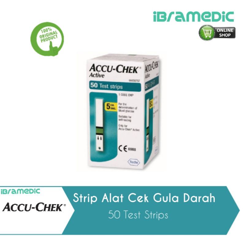 strip accu chek active isi 50 accu chek strip gula