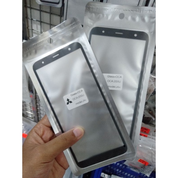 {{COD}} Kaca Lcd Samsung J4+ J6+ kaca depan kaca Touchscreen plus Lem oca gorilla glass