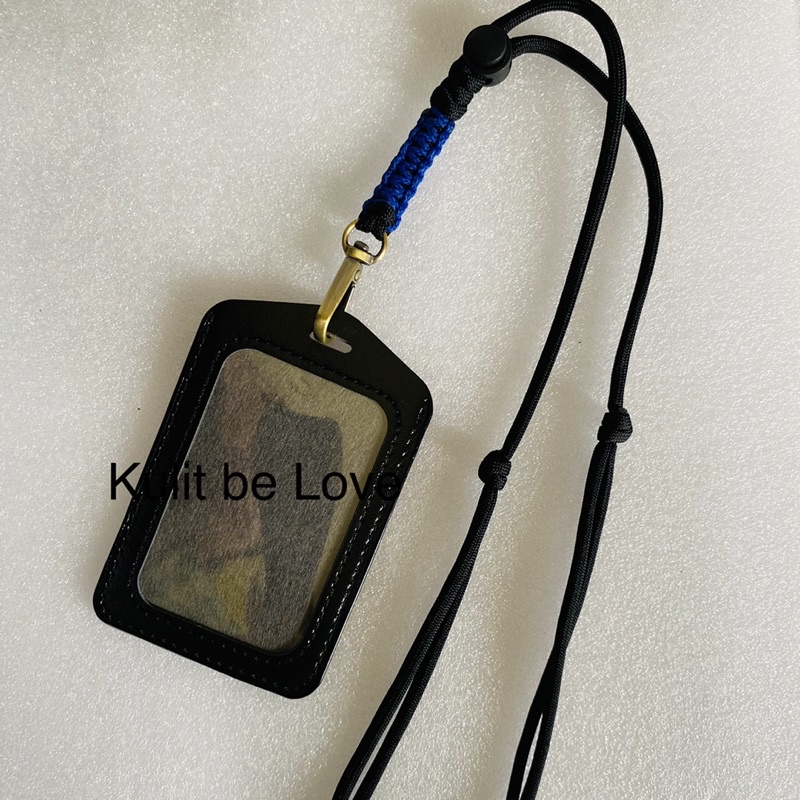 KBL Id Card Holder Kulit PU Paracord Simpul Multifungsi