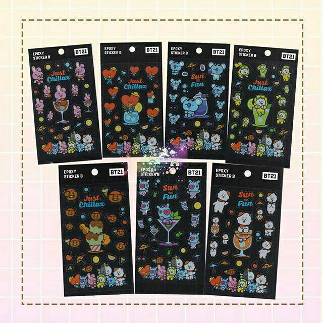 

BLACK BT21 STICKER