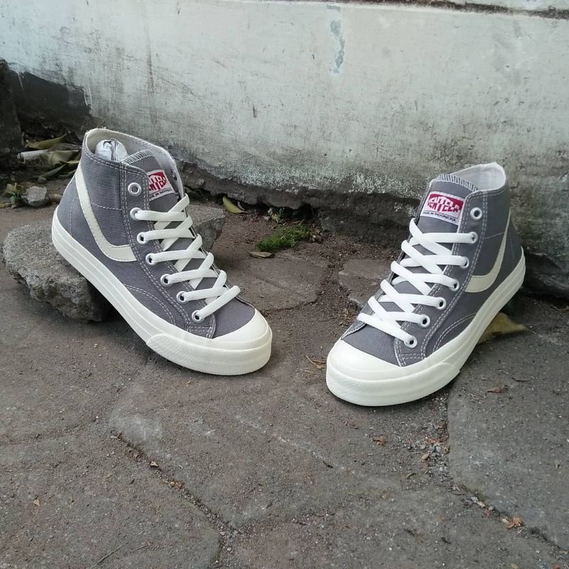 ORIGINAL VENTELA SHOES | Sepatu Ventela Public Grey High Cut | Sepatu Brand lokal Warna Abu Abu Snea