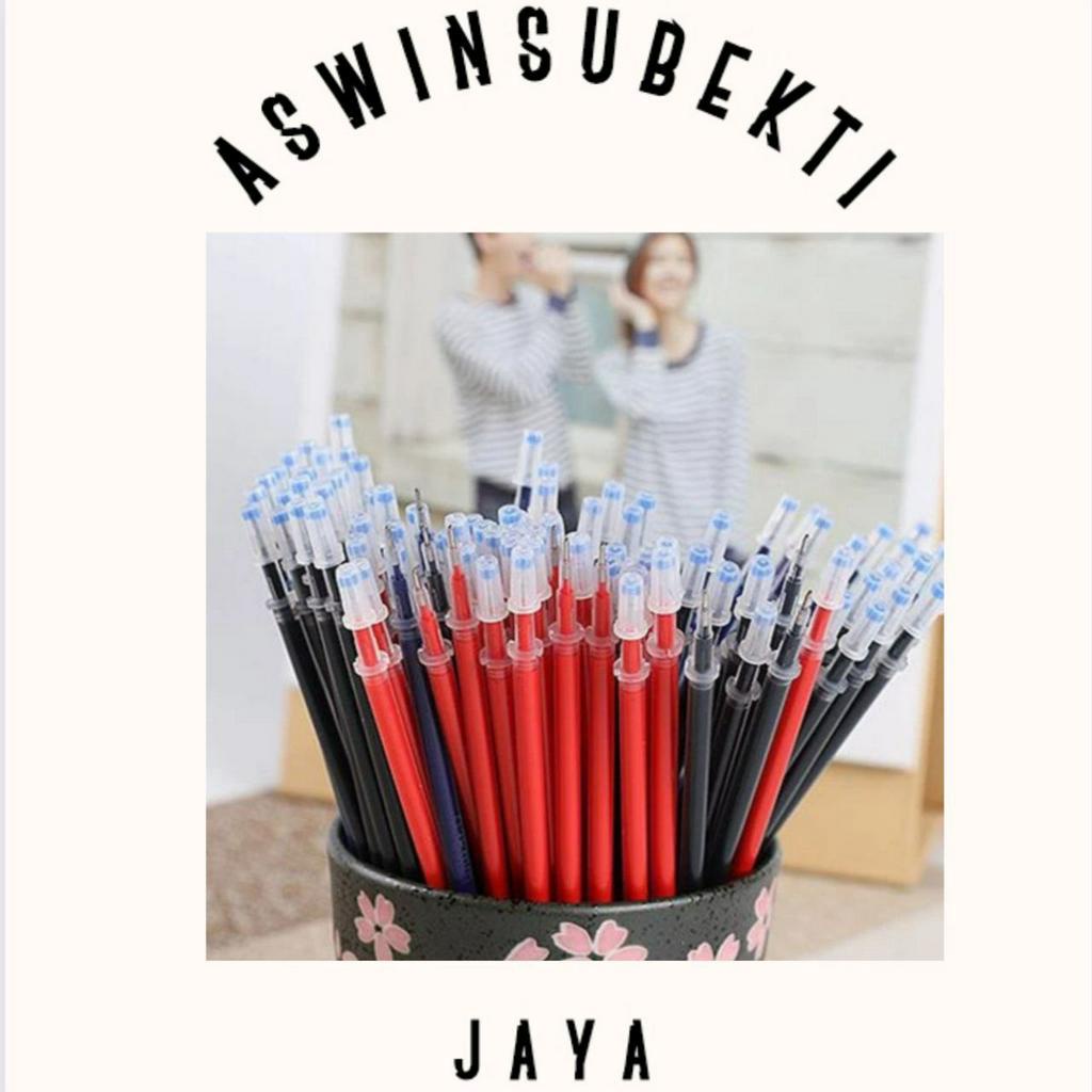 

refill DIY transparent pen shell cover gel multi colour variasi bulet hitam