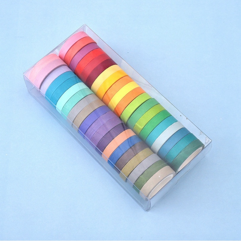 40Pcs / Set Stiker Washi Tape 40 Warna untuk Dekorasi Scrapbook