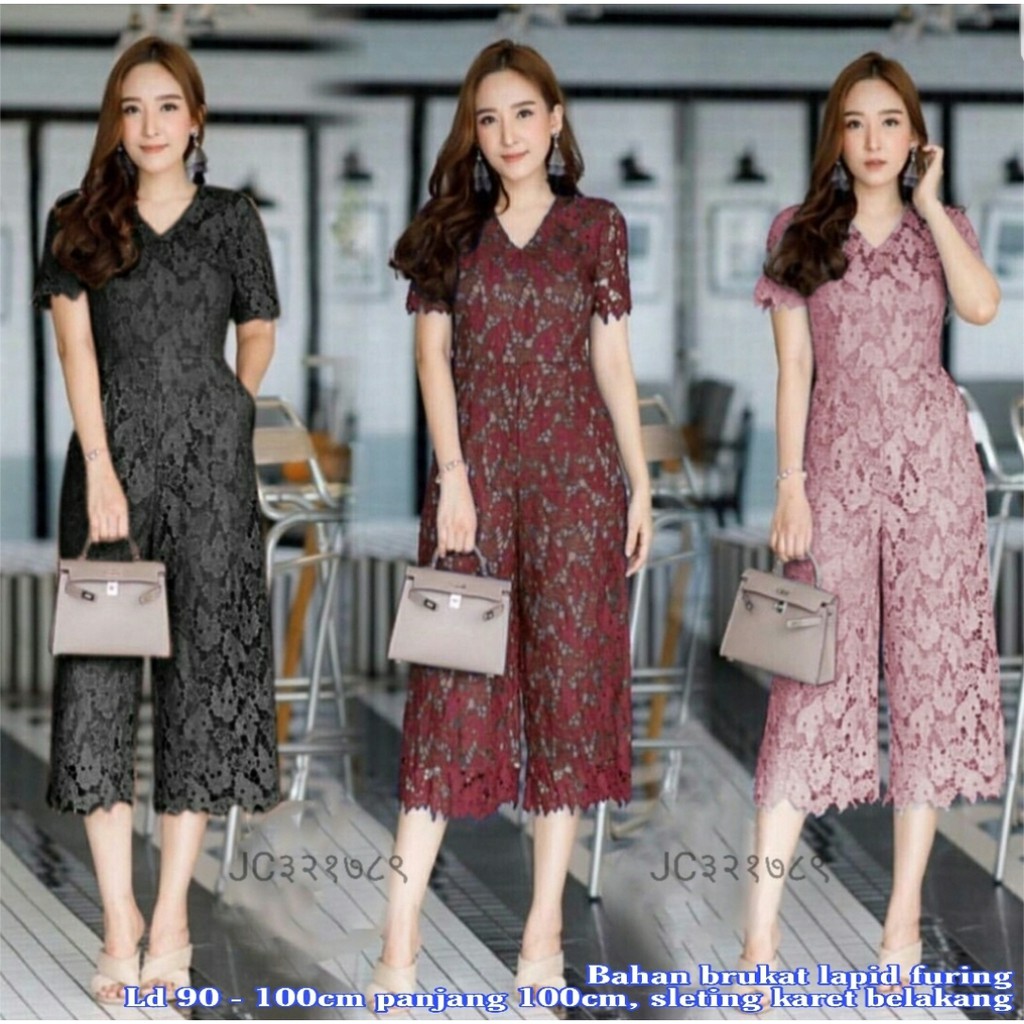 FWG - JUMPSUIT EVA / JUMPSUIT BRUKAT WANITA / JUMPSUIT BRUKOAT KOREA WANITA TERBARU