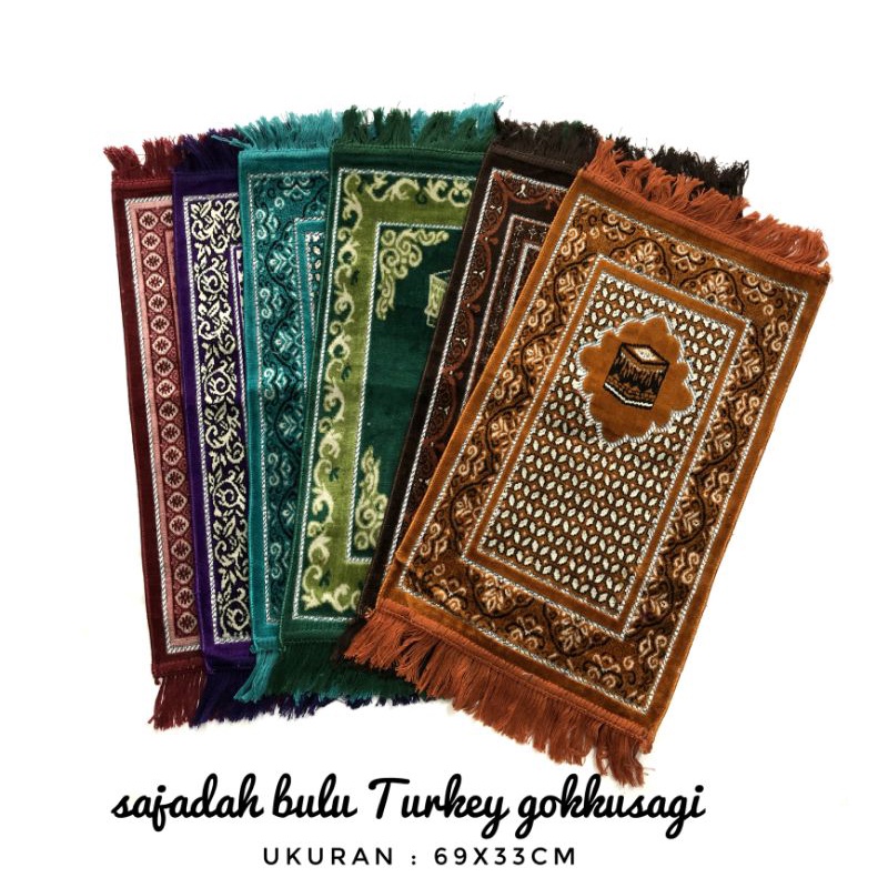 Sajadah kecil mini anak bulu tebal halus Turkey Gokkusagi