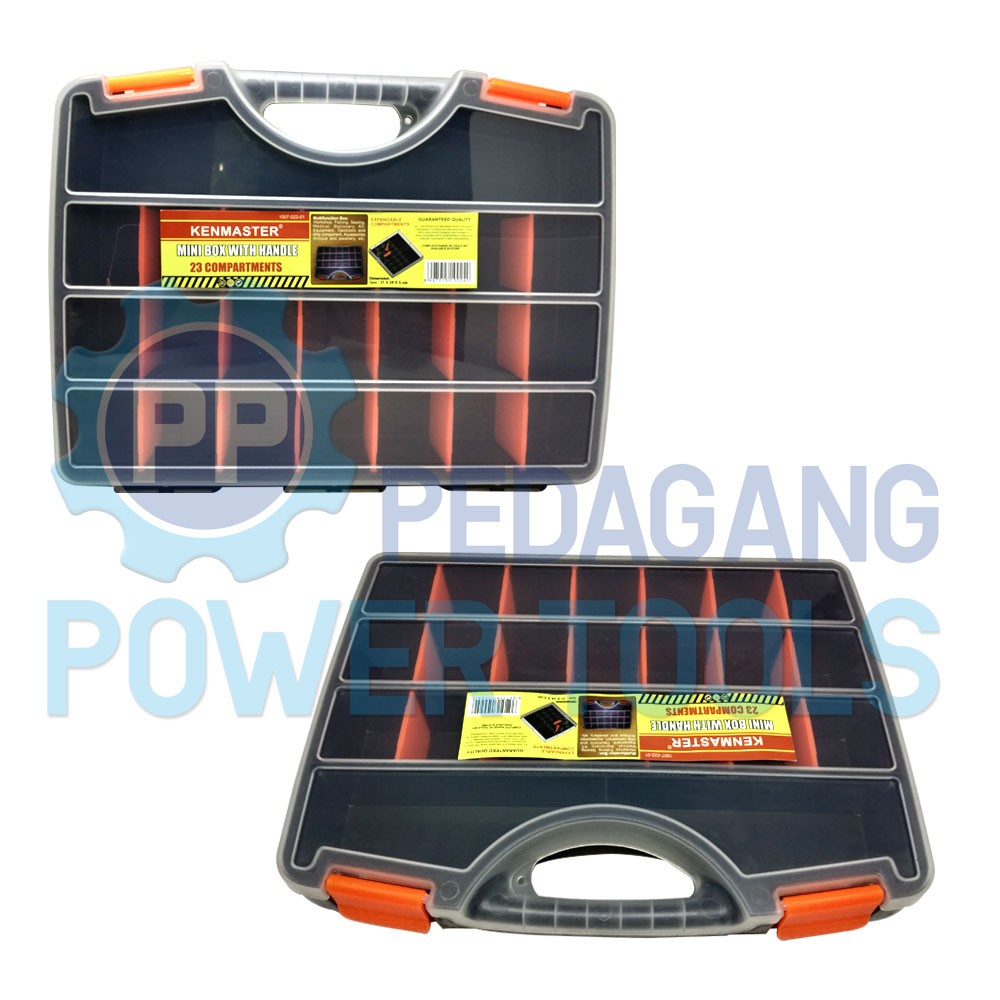 KENMASTER MK 23 SLOT MINI TOOL BOX PLASTIK TOOLBOX WITH HANDLE KOPER