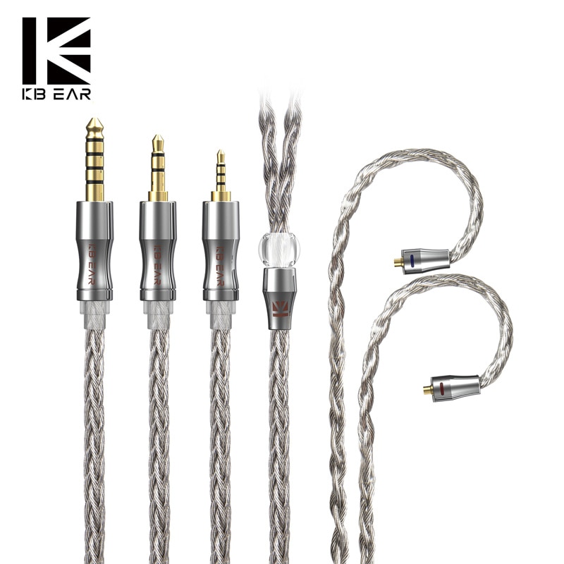 Kbear Kabel 8 core Graphene Lapis Tembaga Dengan MMCX / 2PIN Untuk BLON BL03 KBEAR KB04