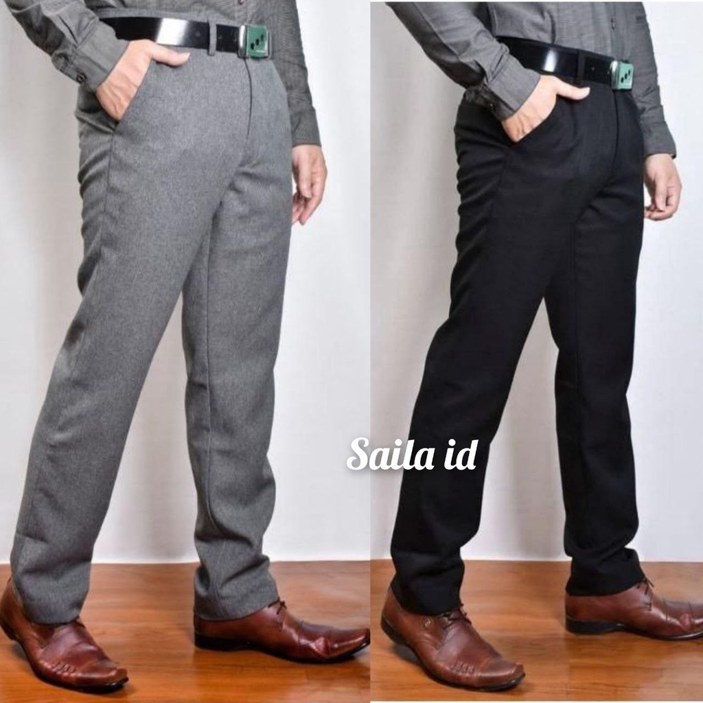 CELANA KANTOR FORMAL PRIA SLIMFIT BAHAN DASAR KAIN WOLL KUALITAS