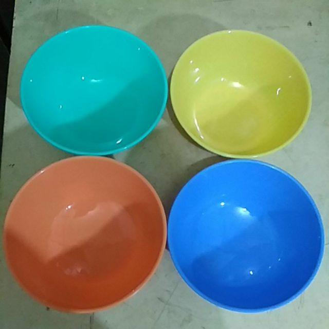 Yoshikawa Mangkok Plastik 11x11x5 Cm Set Isi 4 P0110 Warna Random