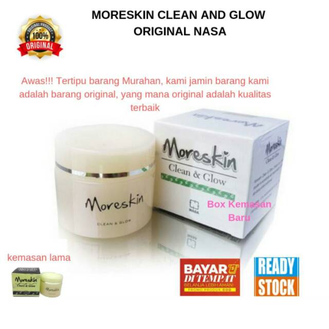 [Kemasan baru] Moreskin clean and glow nasa kini berkemasan baru - Original bergaransi