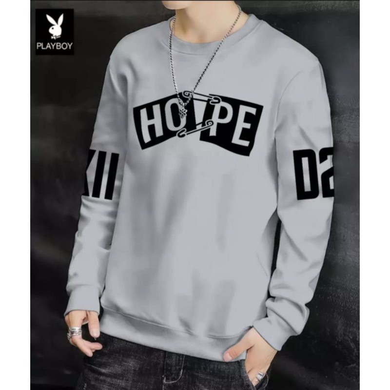 NB BAJU LENGAN PANJANG PRIA BAJU HOPE KAOS DISTRO COWOK LENGAN PANJANG KEREN SWEATER PRIA MURAH