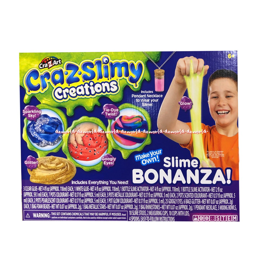 Craz Art Creation Slime Bonanza Mainan Membuat Slimetie Dye Twist