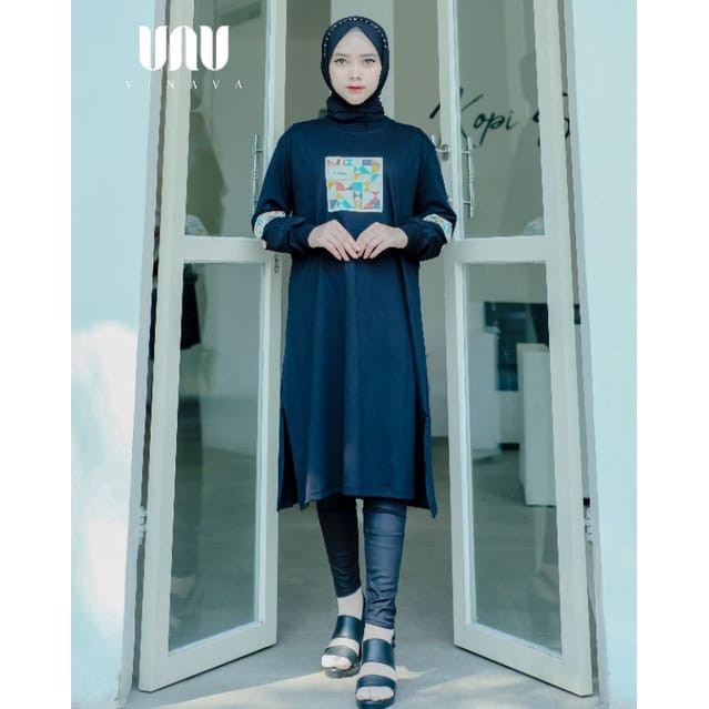 Tunik Kaos Wanita Terbaru Bahan Cotton Combed 24S