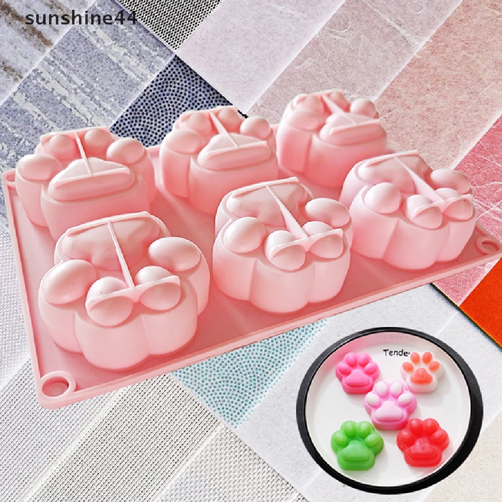 Sunshine Cetakan Kue / Fondant Bentuk Telapak Kaki Anjing / Kucing Bahan Silikon