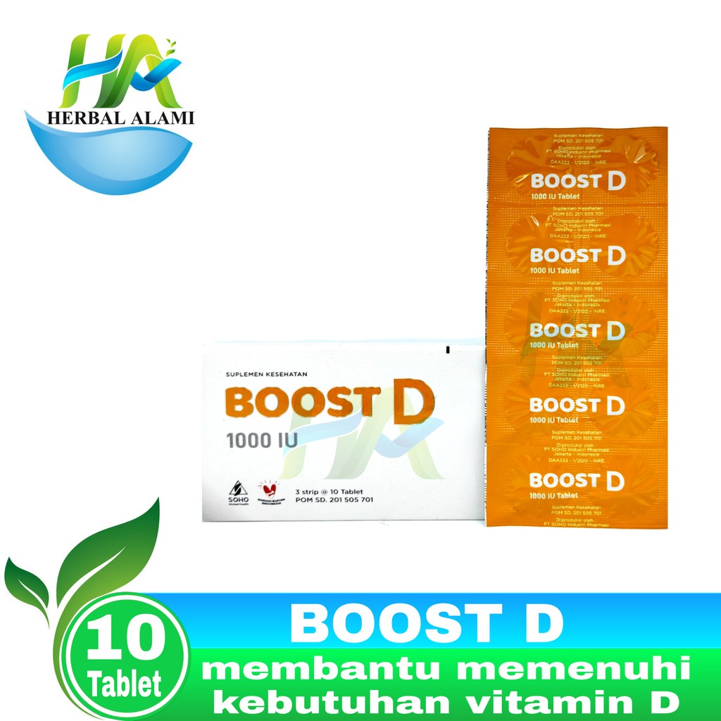 Boost D 1000 IU PERSETRIP - Vitamin D isi 10 Tablet